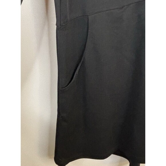 SOFT SURROUNDINGS Black Fairfax Tunic Women XS 3/4 Sleeve Buttons Pockets Top - Picture 4 of 9
